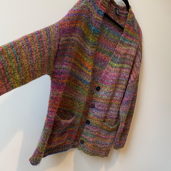 URBAN OUTFITTERS Space-Dye Oversized Rainbow Cardigan - Size S/P - Picture 4 of 9